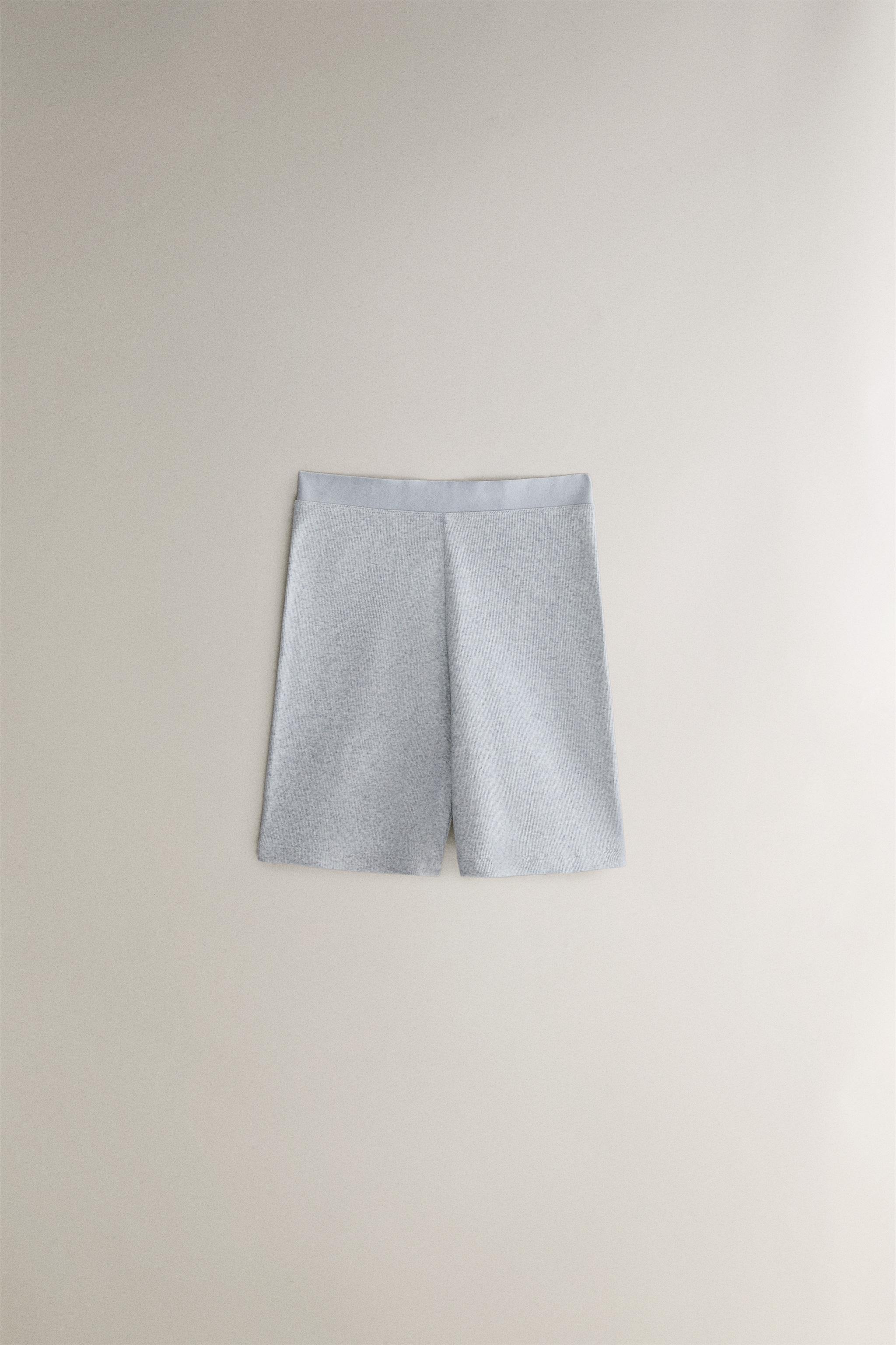 リブ ショートパンツ - グレー | ZARA Japan / 日本