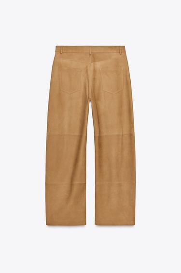 ZW COLLECTION LIMITED EDITION LEATHER TROUSERS - Mid-camel by Zara - Image 2