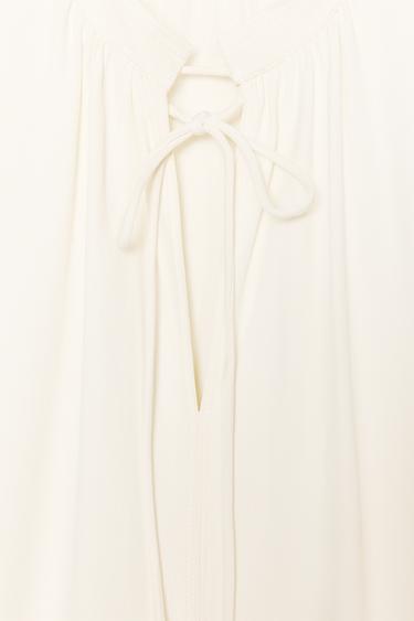 ROBE À NŒUDS ZW COLLECTION - Blanc cassé de Zara - Image 7