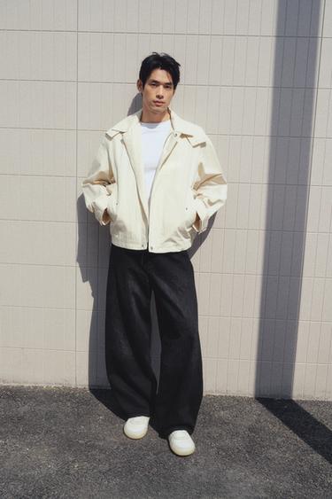 Zara 寬鬆版型牛仔褲 - 黑色