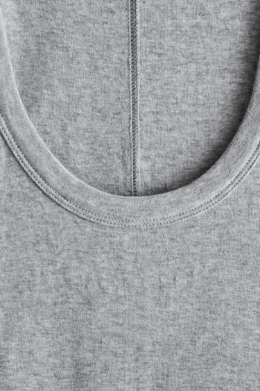 TOP EN COTON RÉVERSIBLE - Gris de Zara - Image 2