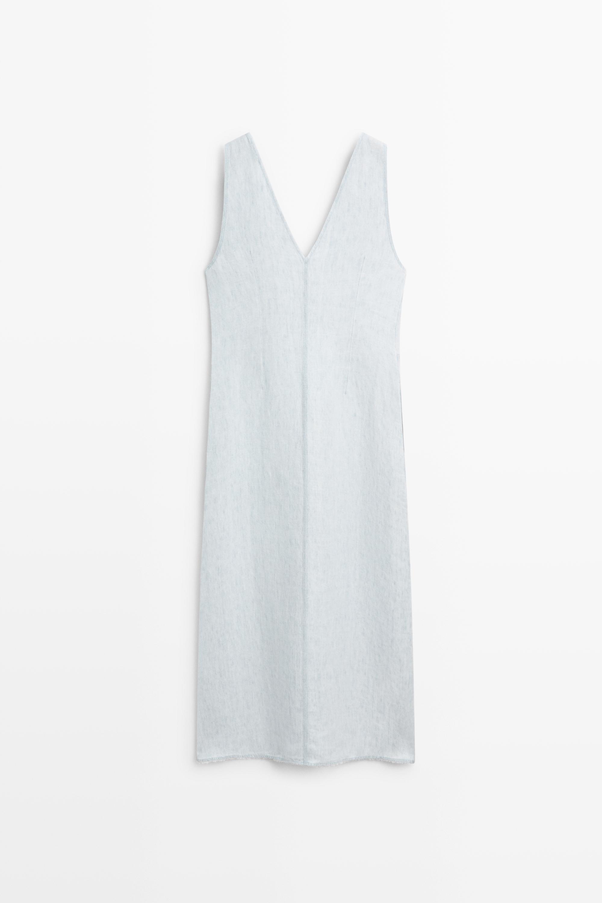 100% Linen Midi Dress - STUDIO