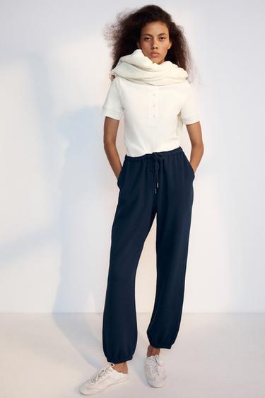 PANTALÓN JOGGER - Marino de Zara