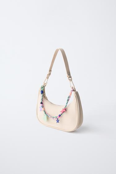SHOULDER BAG WITH CHARM - Ecru White by Zara - Image 1