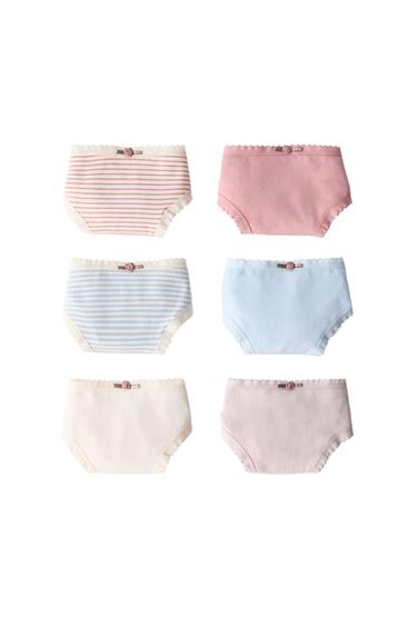 Zara 6-14 YEARS/ SIX-PACK OF FLORAL UNDERWEAR - Multicolored