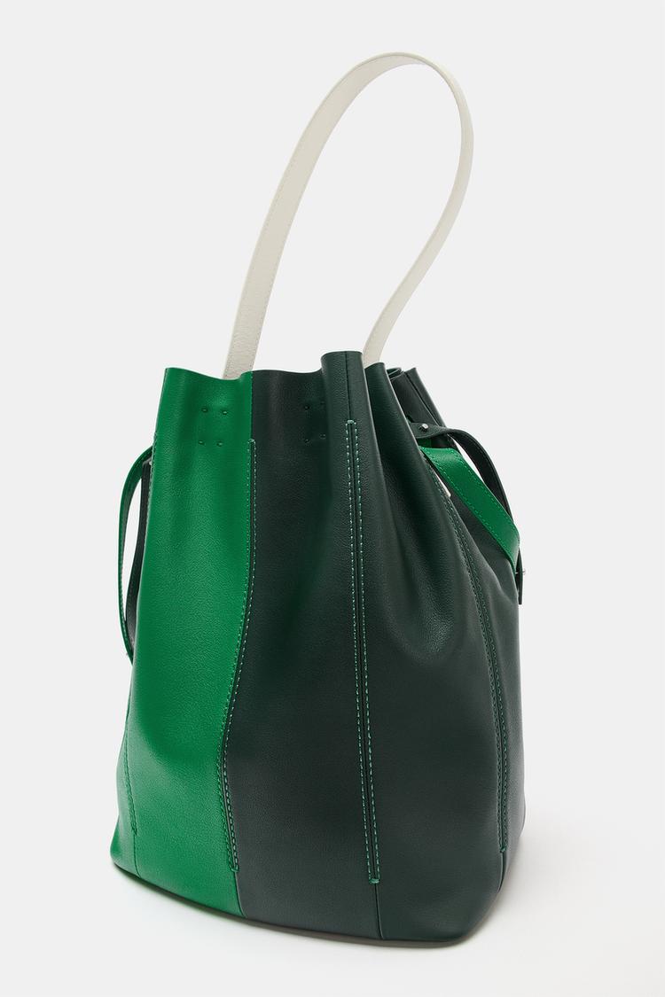 BOLSA MAXI DE HOMBRO DE CUERO CON BLOQUES DE COLOR 4