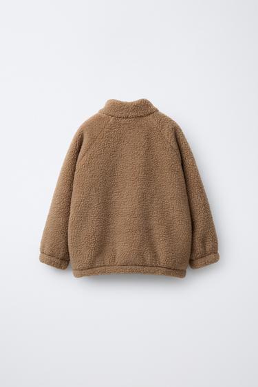 SWEAT EFFET MOUTON ÉTIQUETTE - Caramel de Zara - Image 1