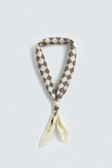 CHECK PRINT BANDANA - Butter by Zara