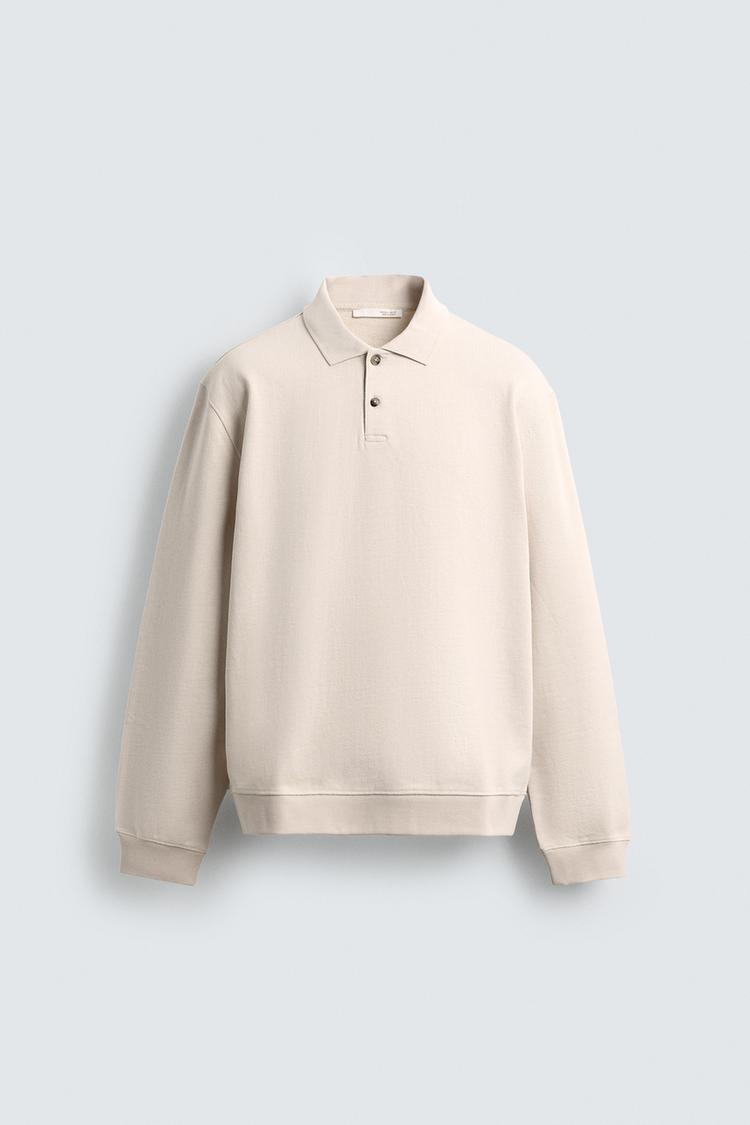 ZARA TEXTURED REGULAR FIT POLO SHIRT