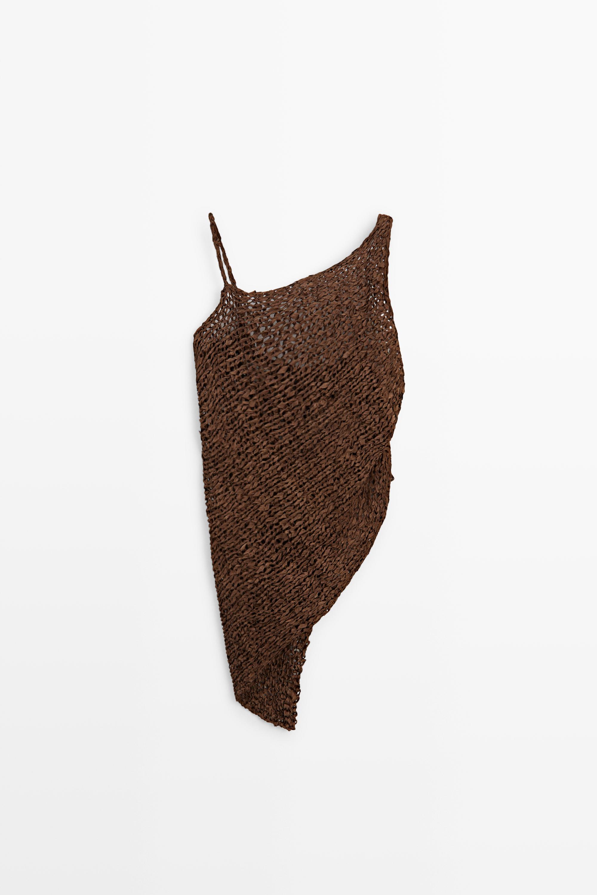 Open-knit asymmetric top - STUDIO