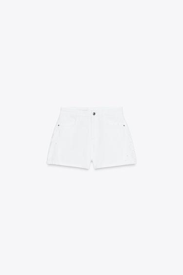 Z1975 SHORTS WITH CUTWORK EMBROIDERY - White by Zara - Image 4