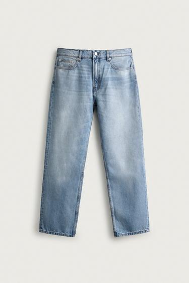 Zara BASIC SLIM FIT JEANS - Light blue