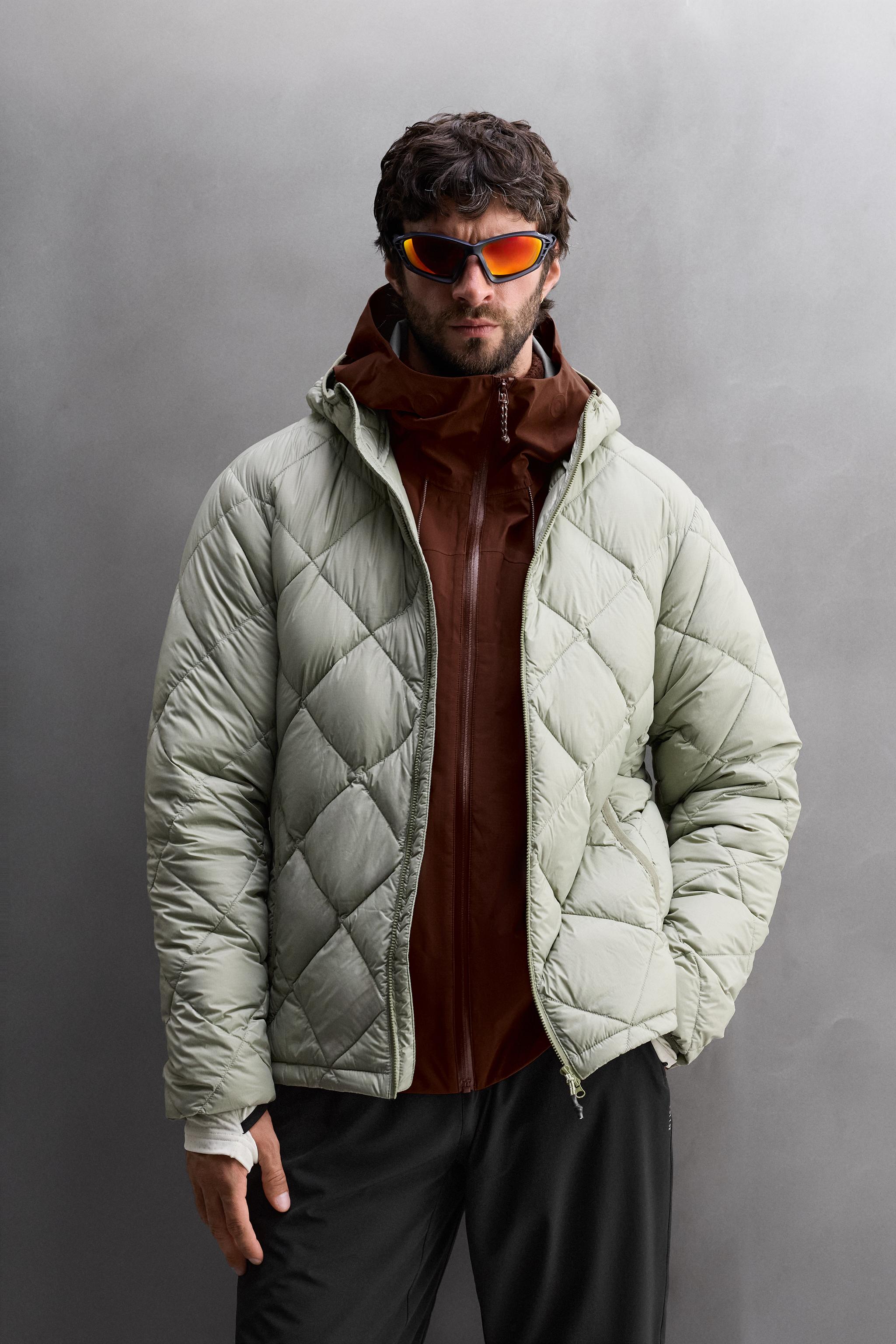 JAQUETA ACOLCHOADA 100% PLUMA COM CAPUZ - Verde-claro | ZARA Brasil