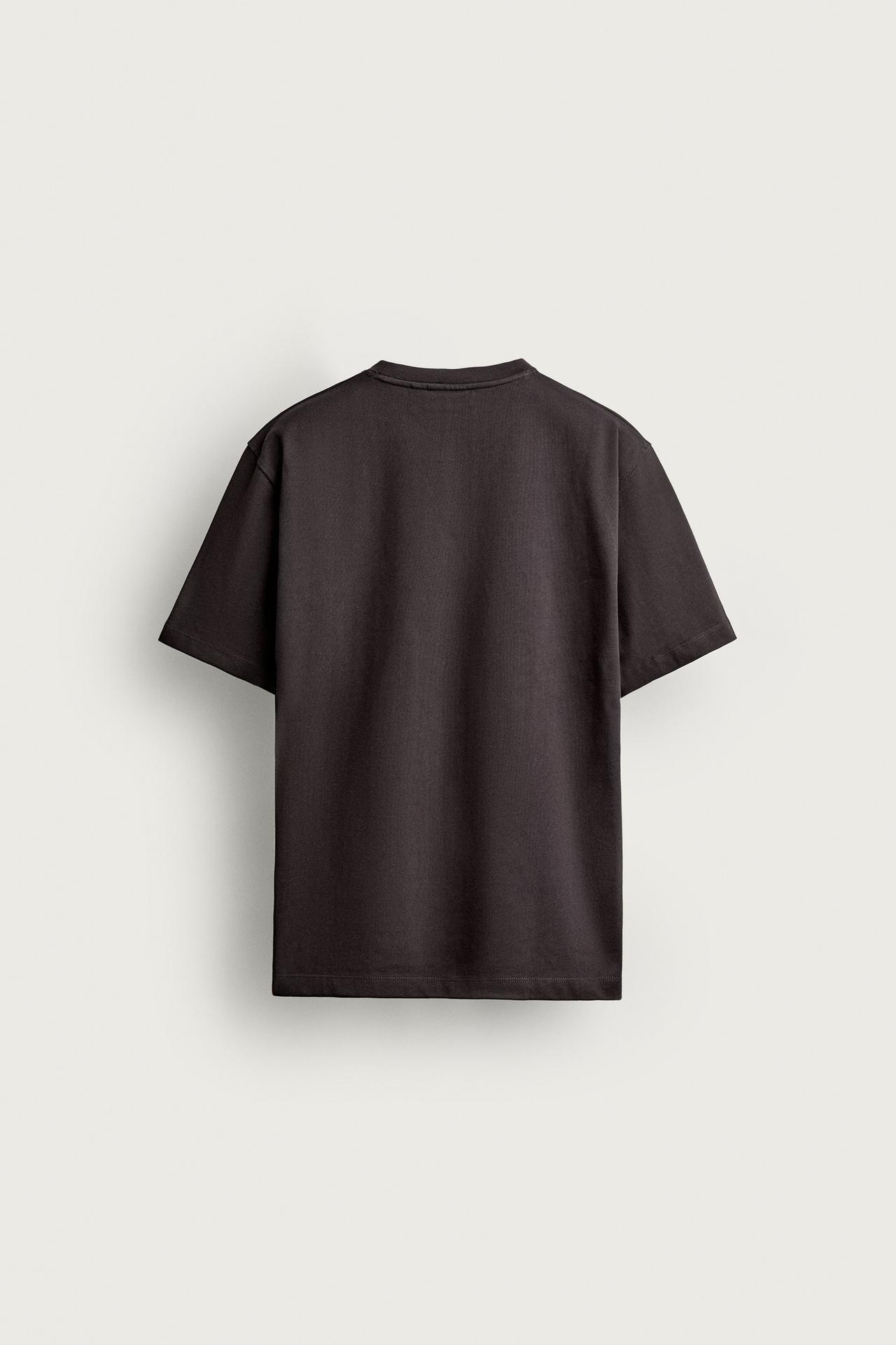 SHORT SLEEVE HEAVYWEIGHT T-SHIRT — Dark brown