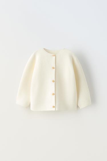 ОДНОТОННЫЙ КАРДИГАН — БЕЛЫЙ от Zara — изображение 0