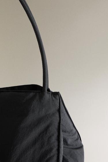 SAC CABAS TISSU TECHNIQUE - Noir de Zara - Image 4