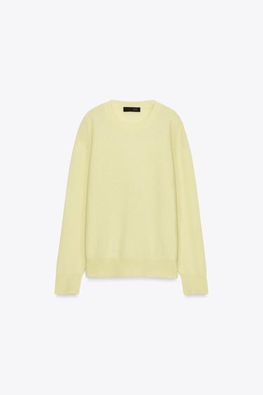 100% EXTRA SOFT WOOL KNIT SWEATER - Light yellow by Zara - Image 5
