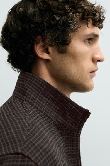 CHECK STRUCTURE JACKET - Black / Brown by Zara - Image 5