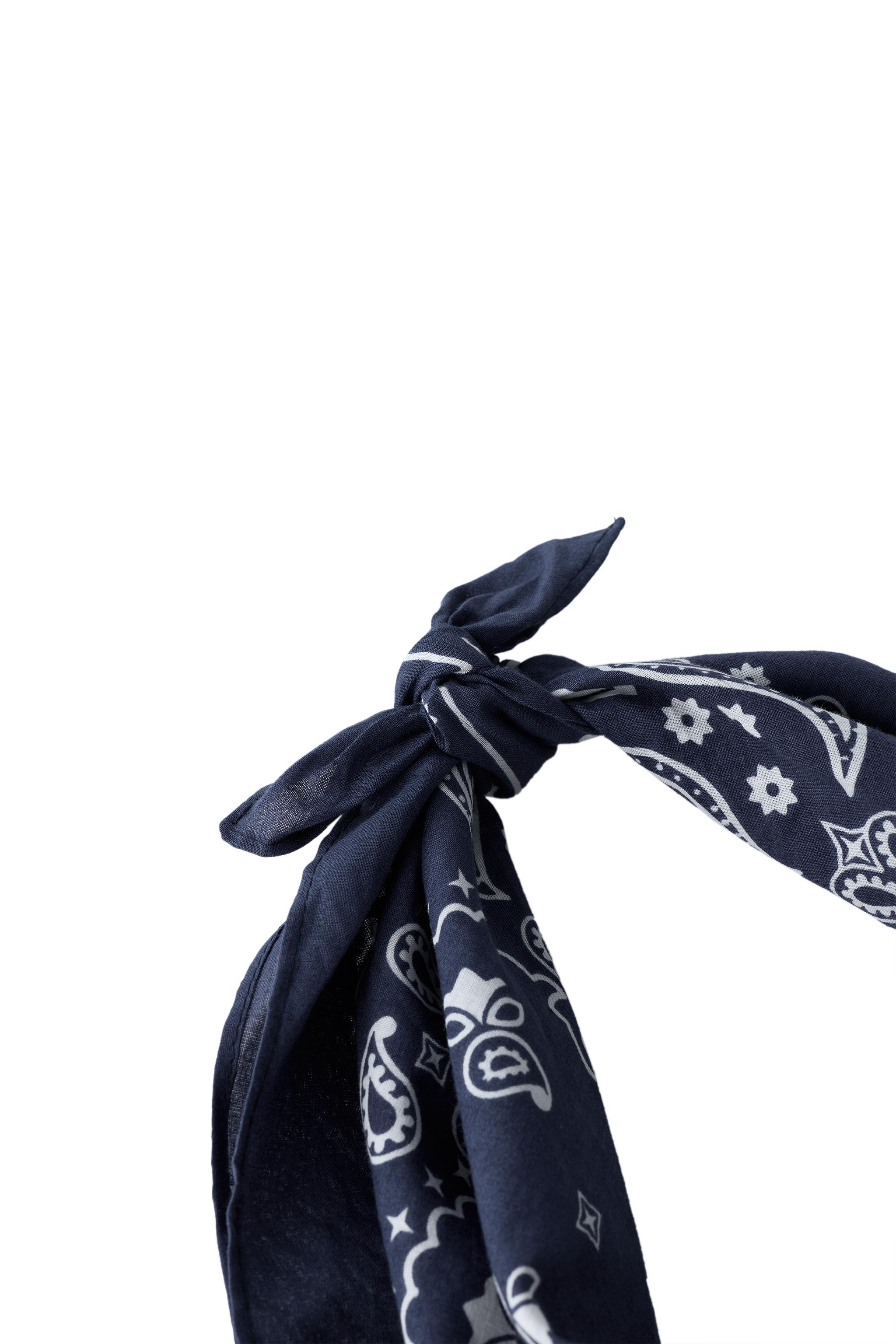 PAISLEY PRINT BANDANA — Blue (alternate view)