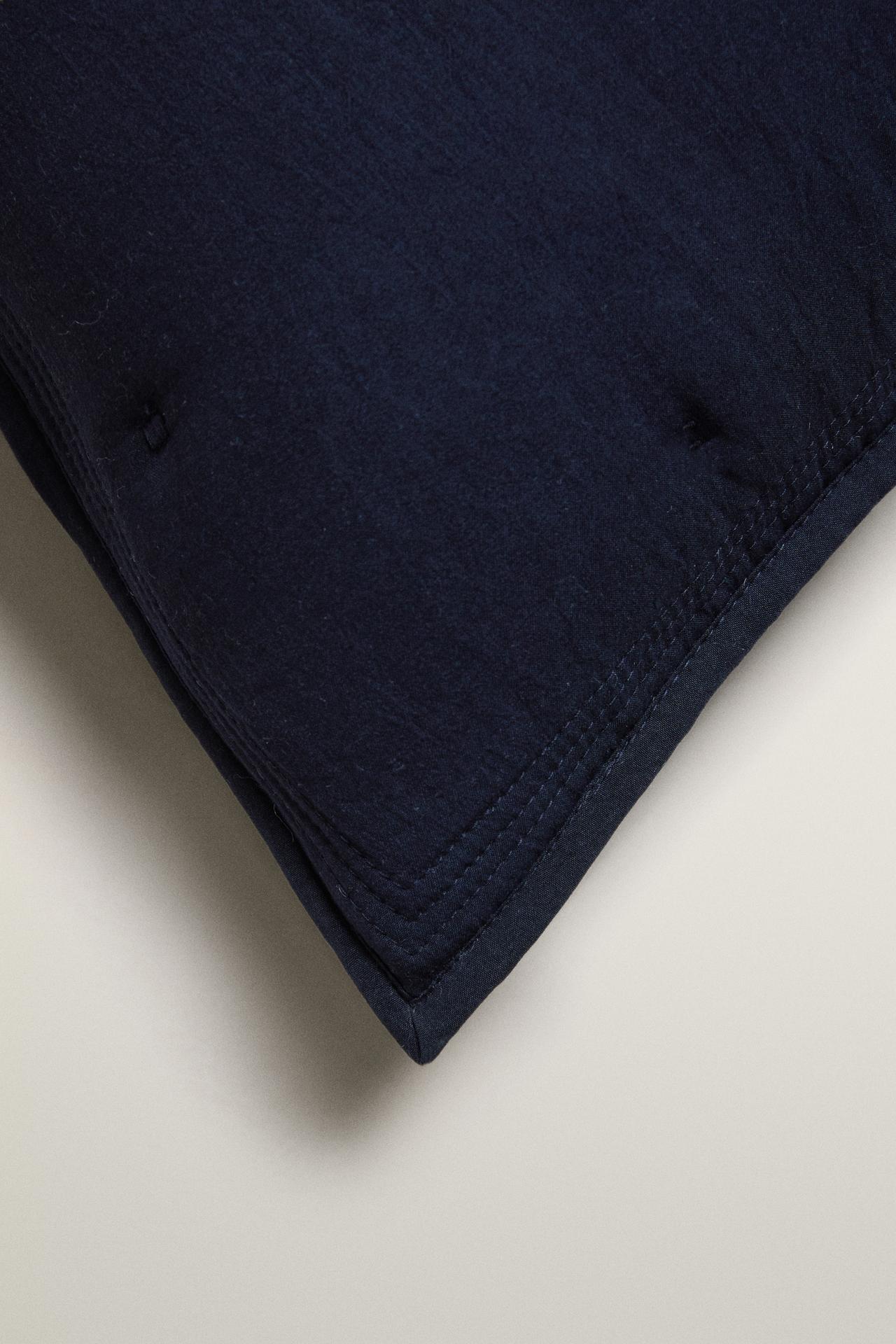 MICROFIBRE THROW PILLOW COVER — MIDNIGHT BLUE