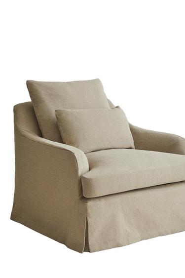 غلاف قطن للكرسي بذراعين ARMCHAIR 01 - بني/ توبو الخاص بـ Zara