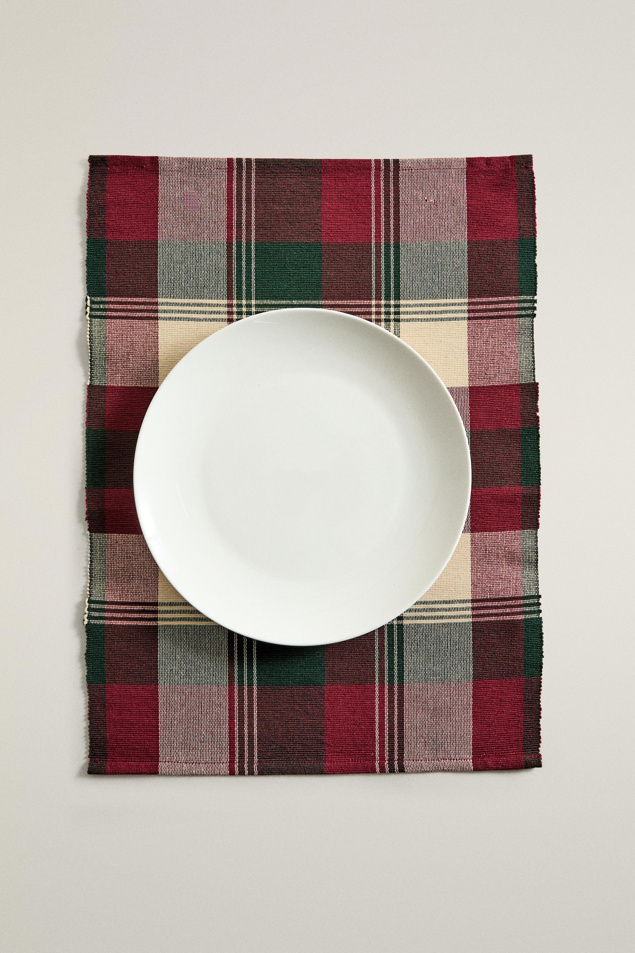 CHRISTMAS CHECK COTTON PLACEMAT (PACK OF 2)