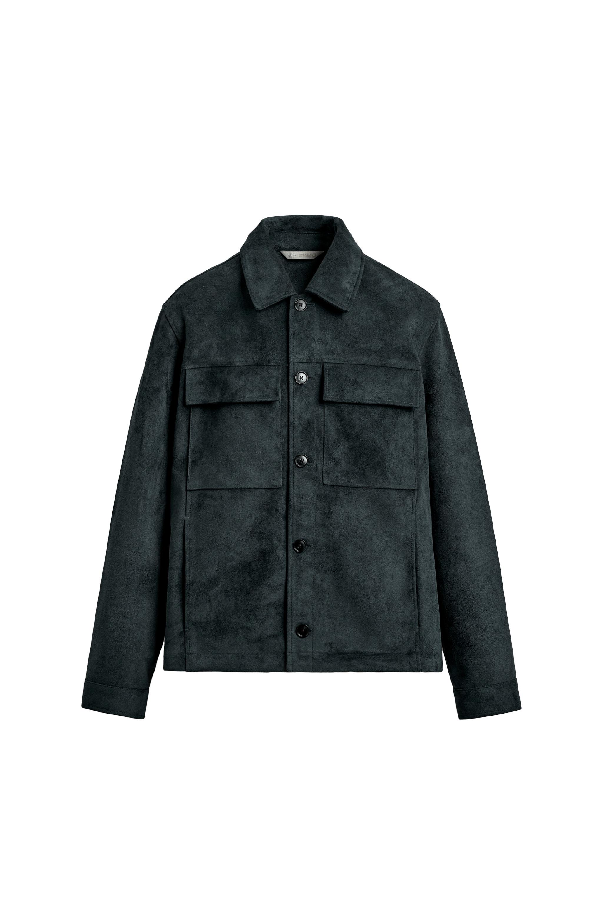 フェイクスエードシャツジャケット - オフホワイト | ZARA Japan / 日本