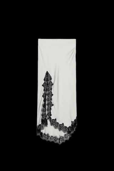 ZW COLLECTION LACE MIDI SKIRT - Light blue by Zara - Image 0