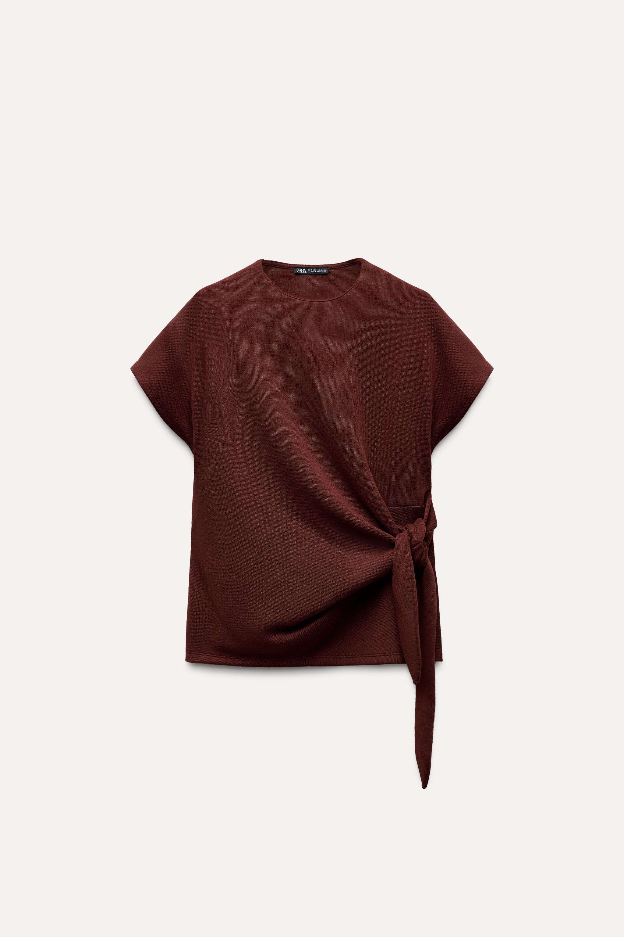 SOFT KNOT TOP - Gray marl | ZARA United States