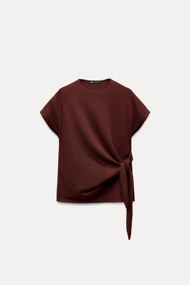 TOP DOUX À NŒUD - Cognac de Zara