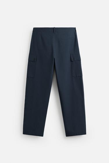 REGULAR FIT CARGO TROUSERS - Indigo by Zara - Image 7