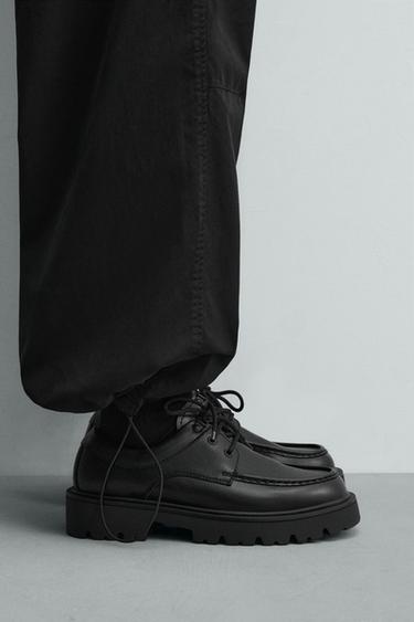 CHUNKY MOC TOE SHOES - Black by Zara - Image 0