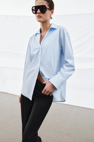 ZW COLLECTION POPLIN SHIRT - striped by Zara