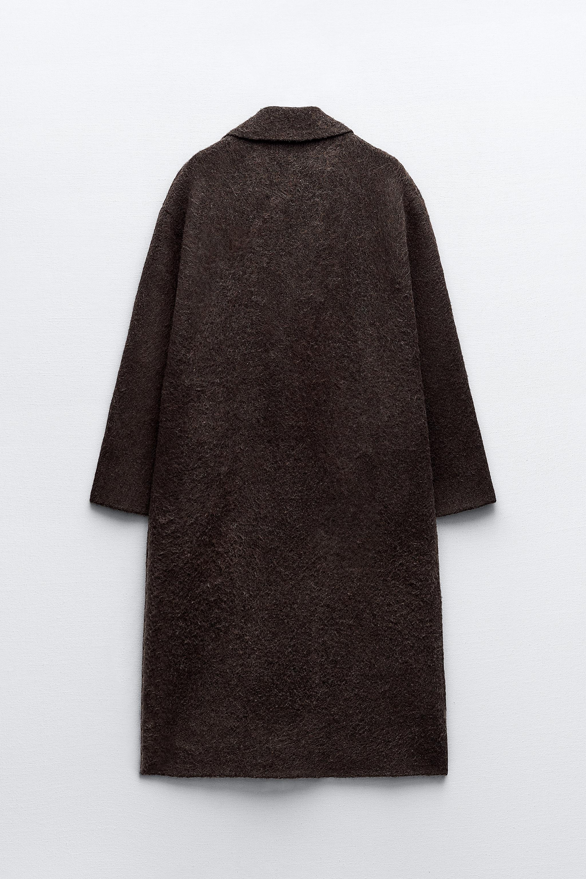 Uniqlo melange wool 2024 hooded knitted coat