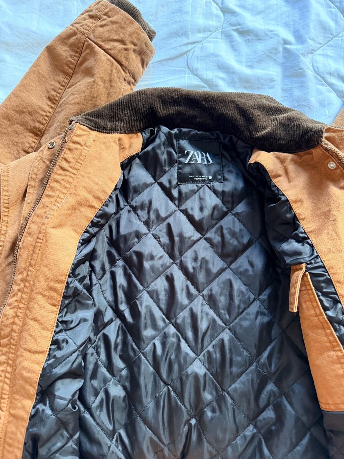 PADDED JACKET WITH CONTRAST COLLAR ZW COLLECTION - Image 3