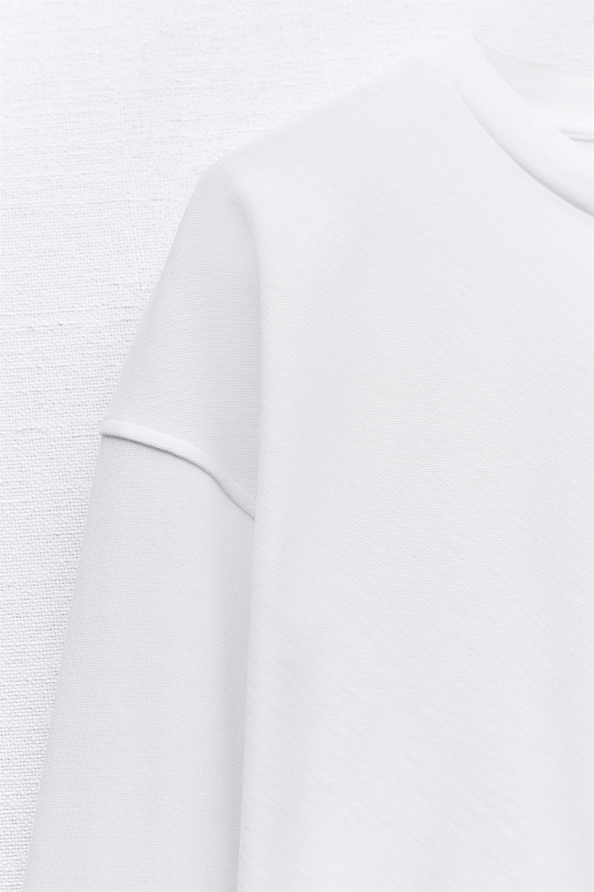Zara asymmetric white shirt with black corset lace-up belt Size XS