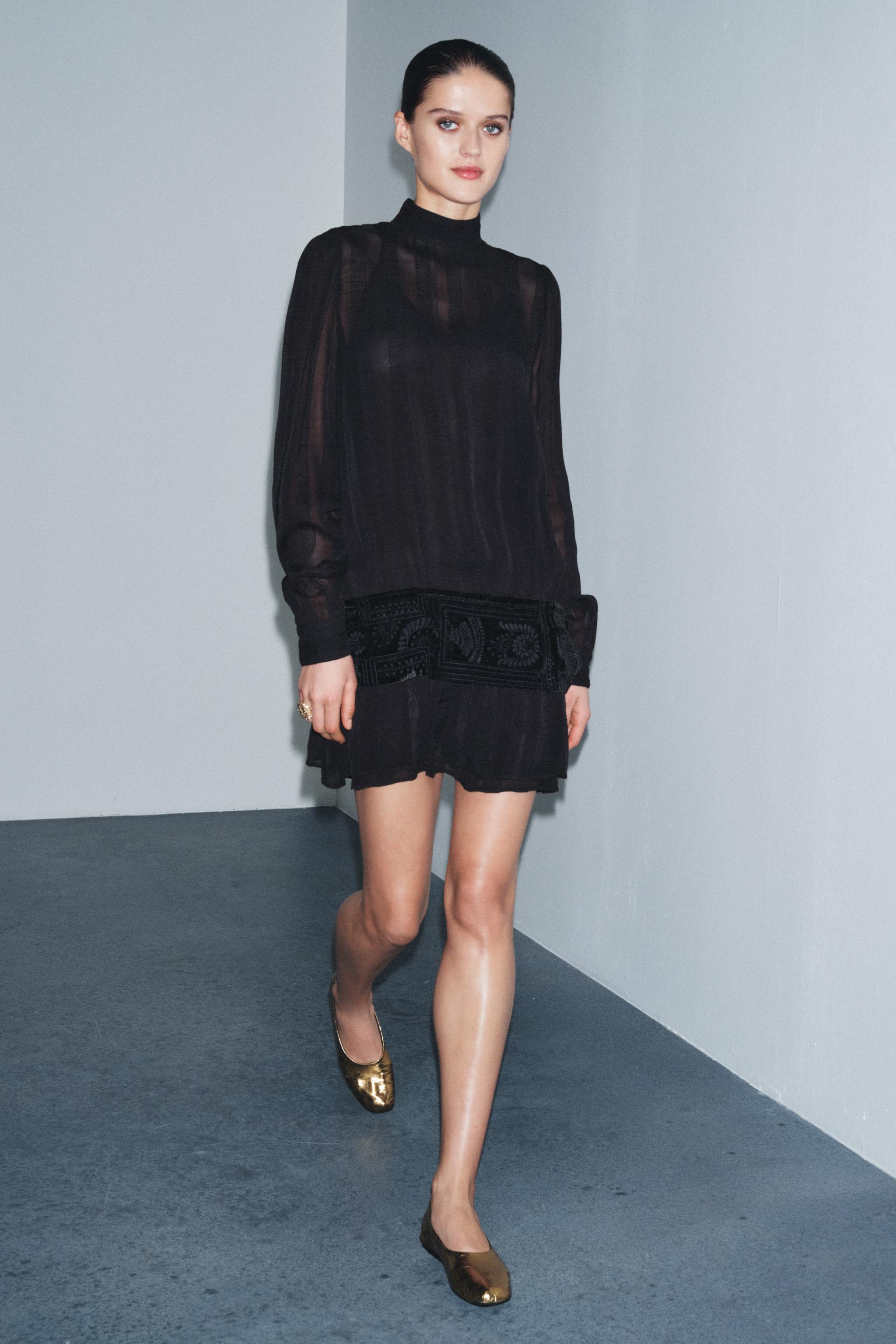 ROBE COMBINÉE CEINTURE BRODÉE ZW COLLECTION