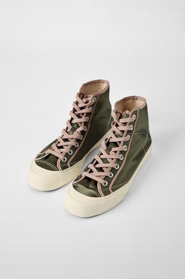 HIGH-TOP TRAINERS BOBBY GILLESPIE X ZARA - Green by Zara - Image 2