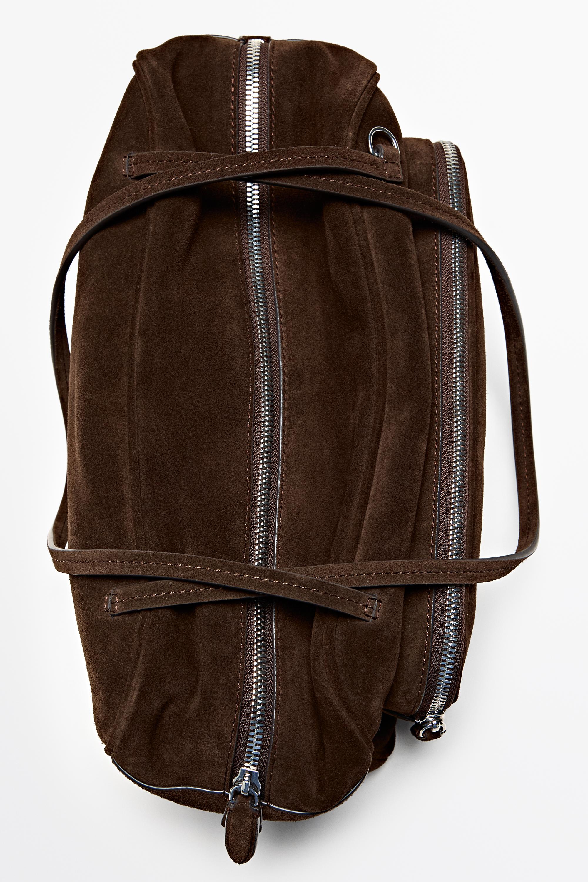 Sac bowling moyen en croûte de cuir