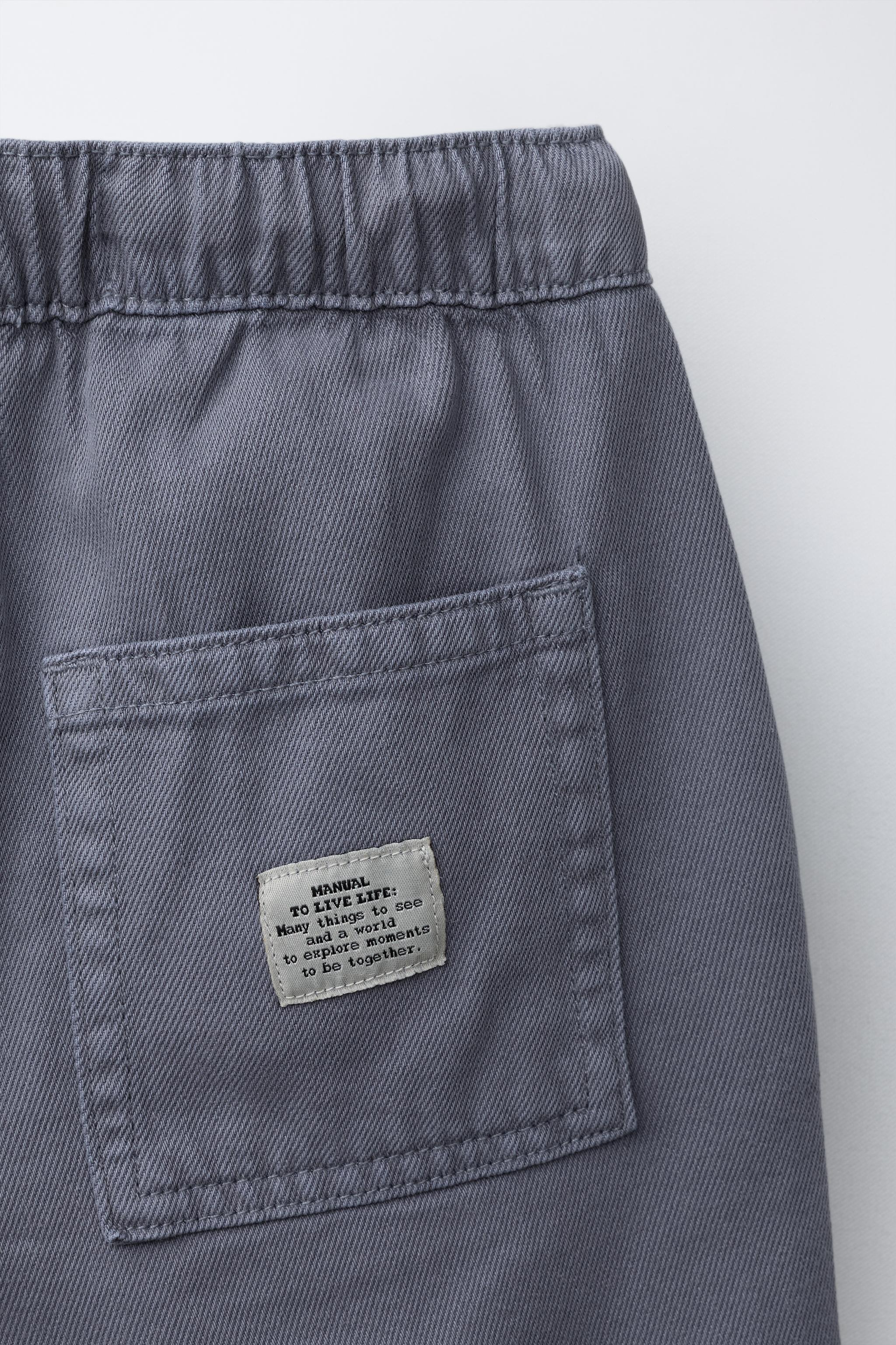 Детские шорты Zara TWILL FLOWY CARGO SHORTS — фото 4