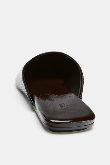 LIMITED EDITION LEATHER MULES - Chocolate Brown by Zara - Image 6