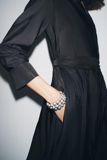 ROBE CHEMISE MI-LONGUE ZW COLLECTION - Noir de Zara - Image 5
