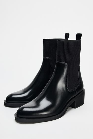 BOTTINES CHELSEA EFFET VERNI - Noir de Zara - Image 2