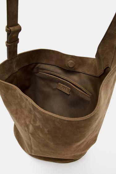 ASYMMETRIC LEATHER BUCKET BAG - 1-525 by Zara - Image 6