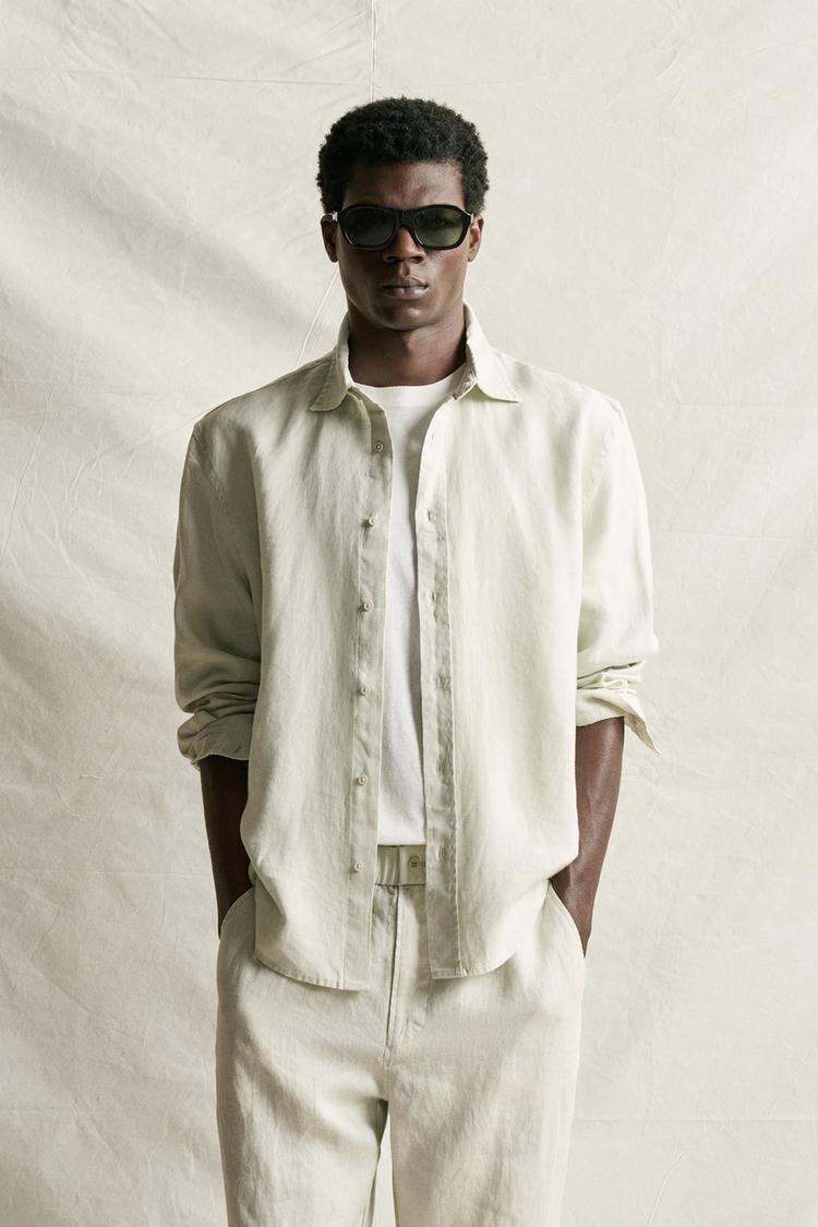 100% LINEN REGULAR FIT SHIRT