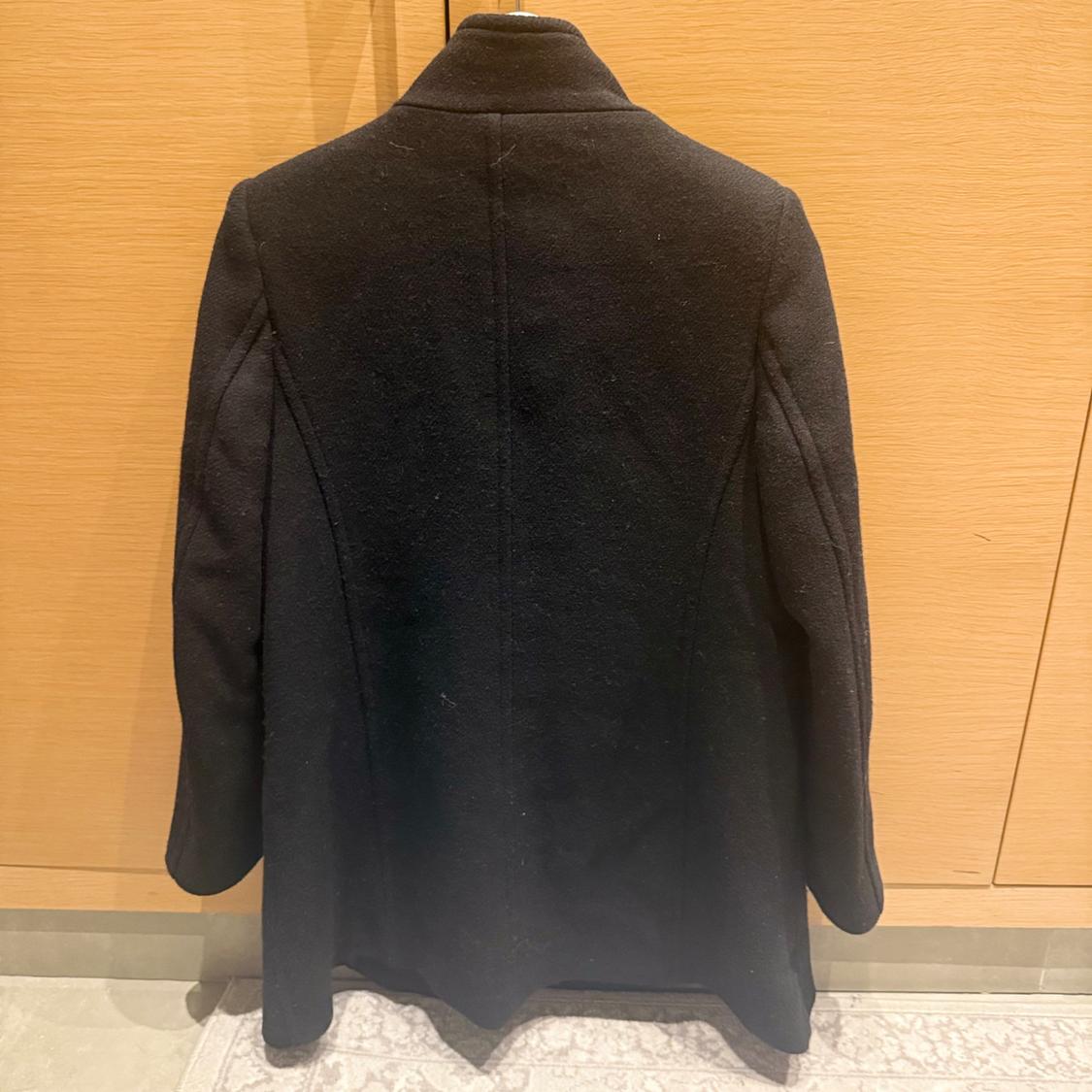 DOUBLE-BREASTED HIGH NECK WOOL BLEND COAT - Image 2