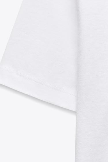 T-SHIRT COURT EXTENSIBLE - Blanc de Zara - Image 3