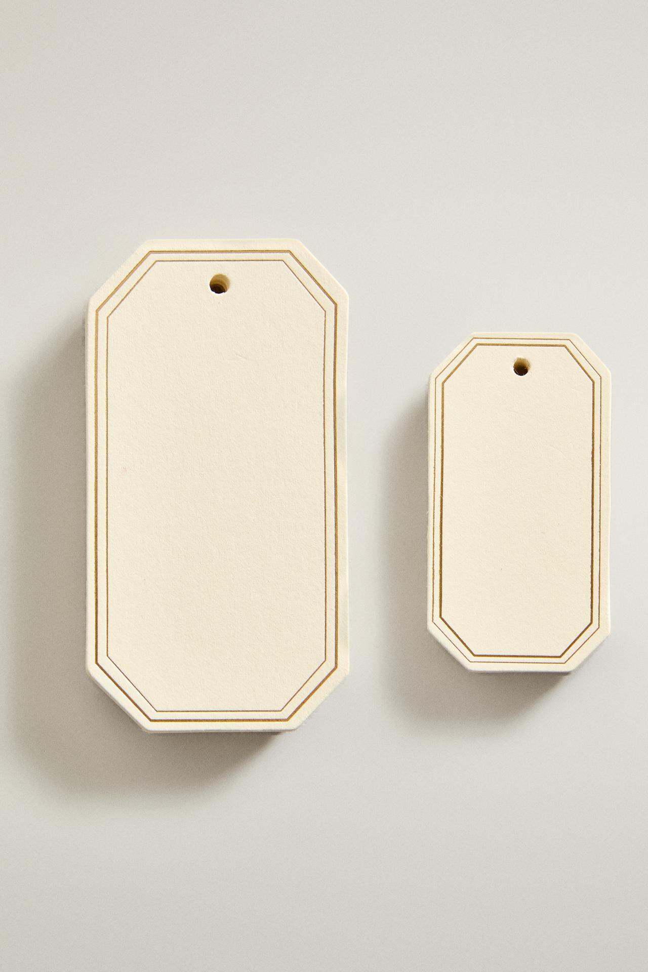 GOLD-EDGED PAPER CHRISTMAS GIFT TAGS (PACK OF 20)