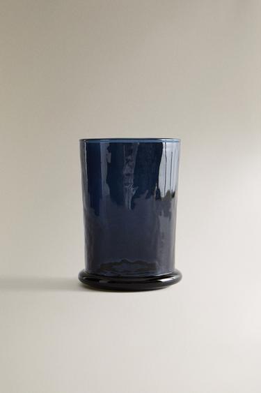 BLUE GLASS TOOTHBRUSH HOLDER - Blue by Zara - Image 0