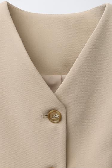 SUIT WAISTCOAT - Beige by Zara - Image 2